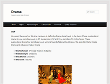 Tablet Screenshot of drama.qahs.org.uk